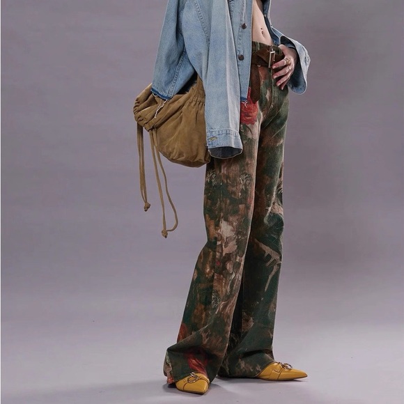 R13 Denim - R13 Jane Jean - Printed Camo Rose